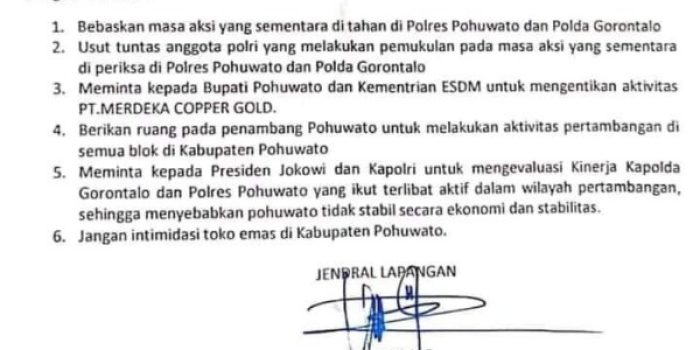 Ngeri, Ada Demo Susulan 20 Ribu Massa di Pohuwato?