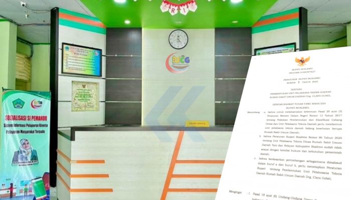 Resmi, RSTN Berubah Menjadi RSUD drg. Clara Gobel