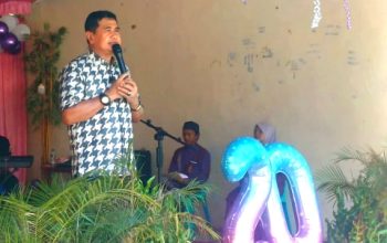 Di HUT SMP 4 Tilamuta, Hardi Mopangga Sampaikan Tiga Program Pendidikan