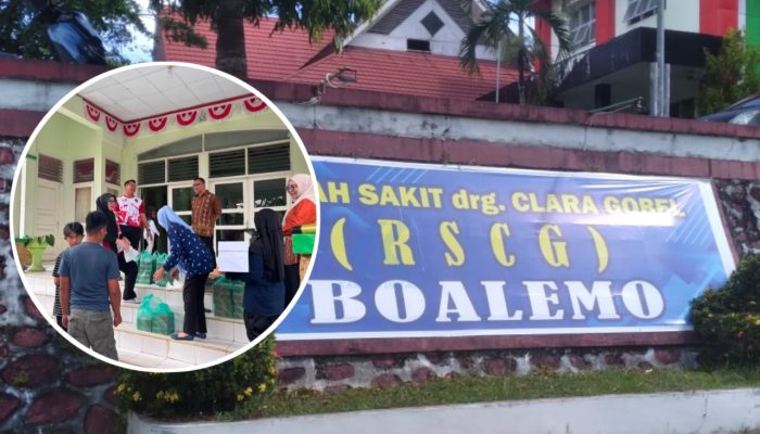 Pegawai RSUD Clara Gobel Berbagi Makanan untuk Keluarga Pasien